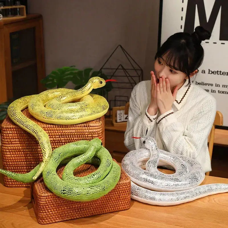 Giant Snake Plush Toy Tall Stuffed Animal For Halloween Gift - ToylandEU