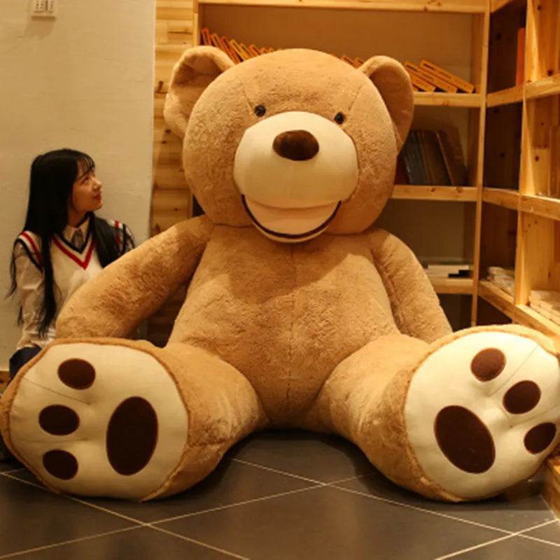 Giant Soft Plush Bear Toy with Unstuffed Design for Kids and Girlfriends - ToylandEU