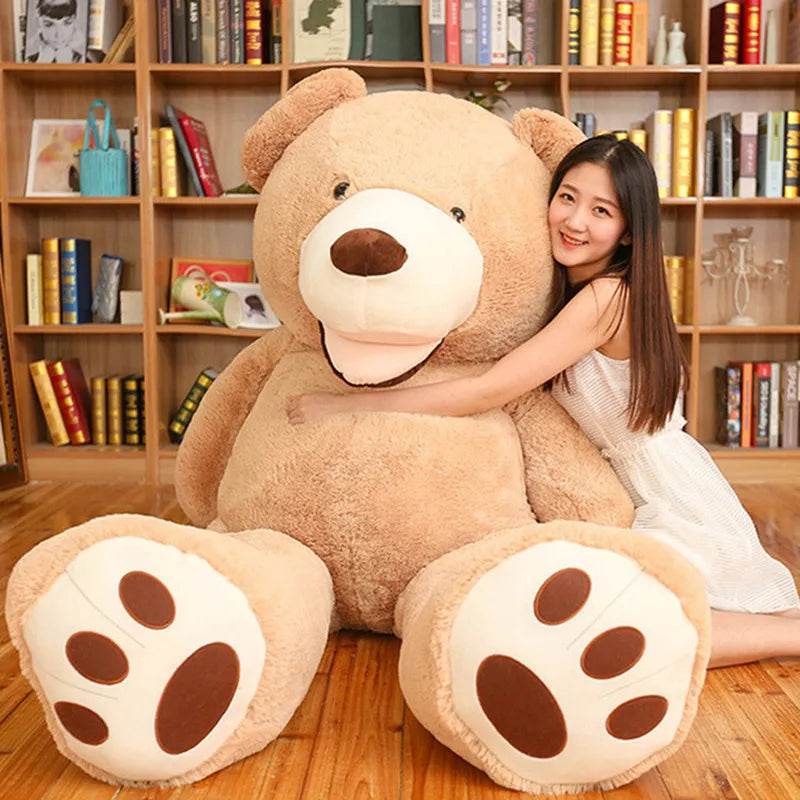 Giant Soft Plush Bear Toy with Unstuffed Design for Kids and Girlfriends - ToylandEU
