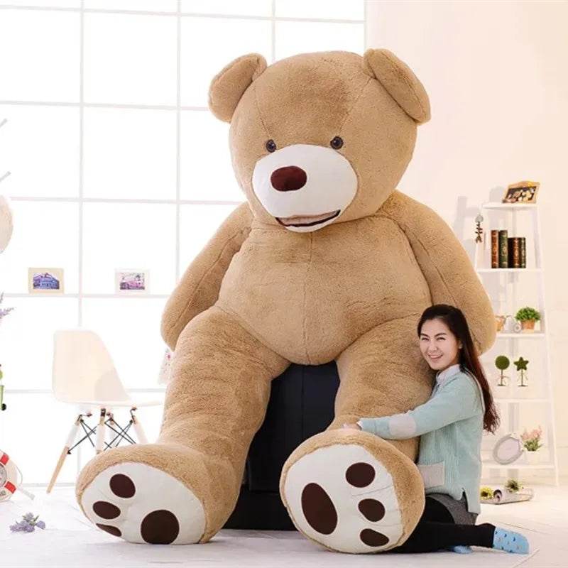 Giant Soft Plush Bear Toy with Unstuffed Design for Kids and Girlfriends - ToylandEU