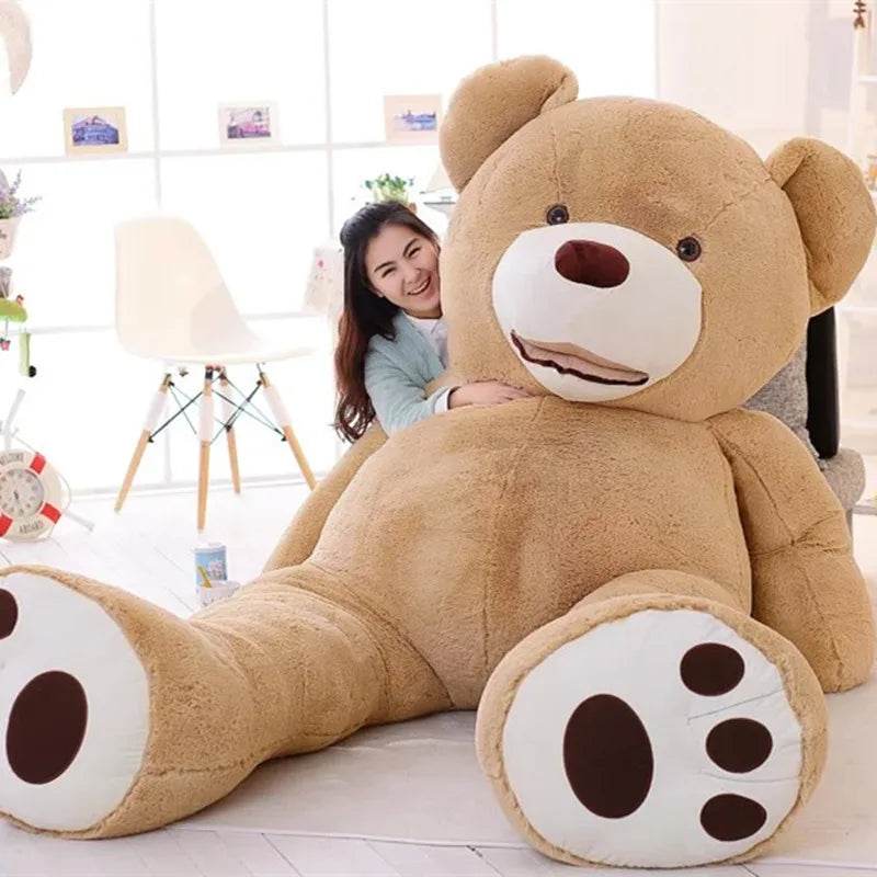 Giant Soft Plush Bear Toy with Unstuffed Design for Kids and Girlfriends - ToylandEU