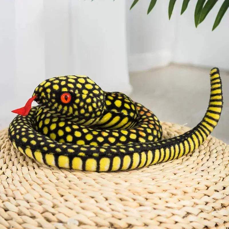 Giant Soft Plush Snake Toy 200cm 300cm Golden Python - ToylandEU
