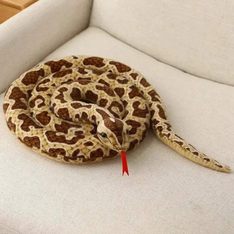 Giant Soft Plush Snake Toy 200cm 300cm Golden Python - ToylandEU