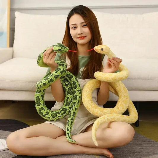  Giant Soft Plush Snake Toy 200cm Golden Python CE -  ToylandEU™