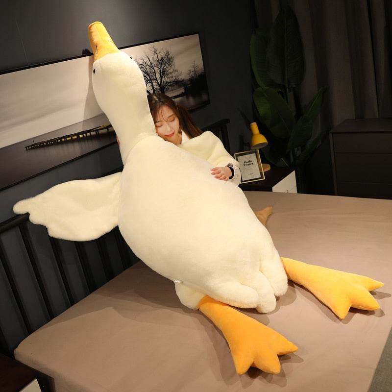 Giant Soft White Goose Plush Toy - Extra Large Stuffed Duck Doll - ToylandEU