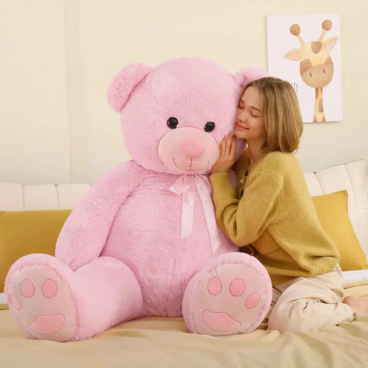 Giant Teddy Bear Pink Plush 5 Feet Tall Valentines Gift - ToylandEU