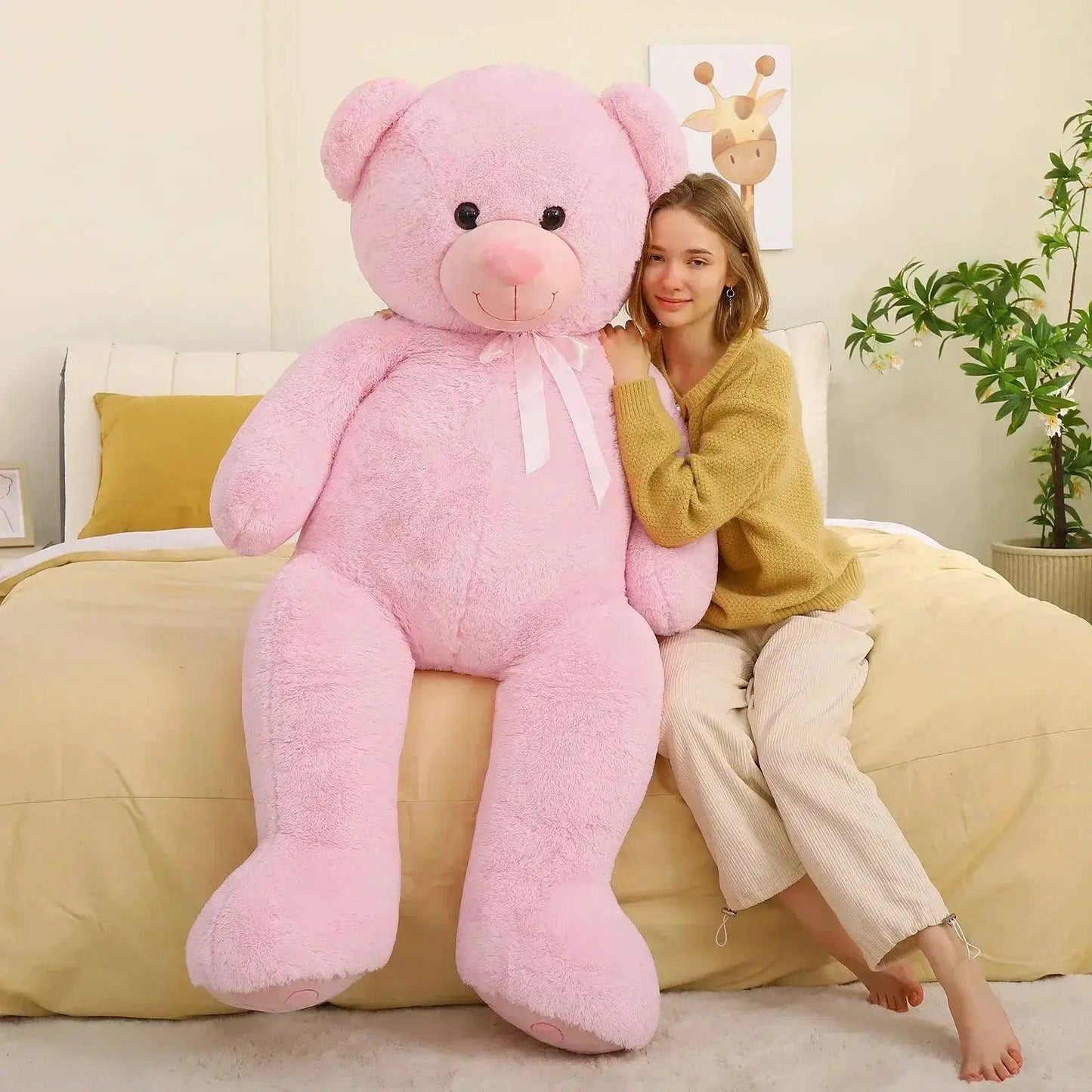  Giant Teddy Bear Pink Plush 5 Feet Valentines Gift -  ToylandEU™