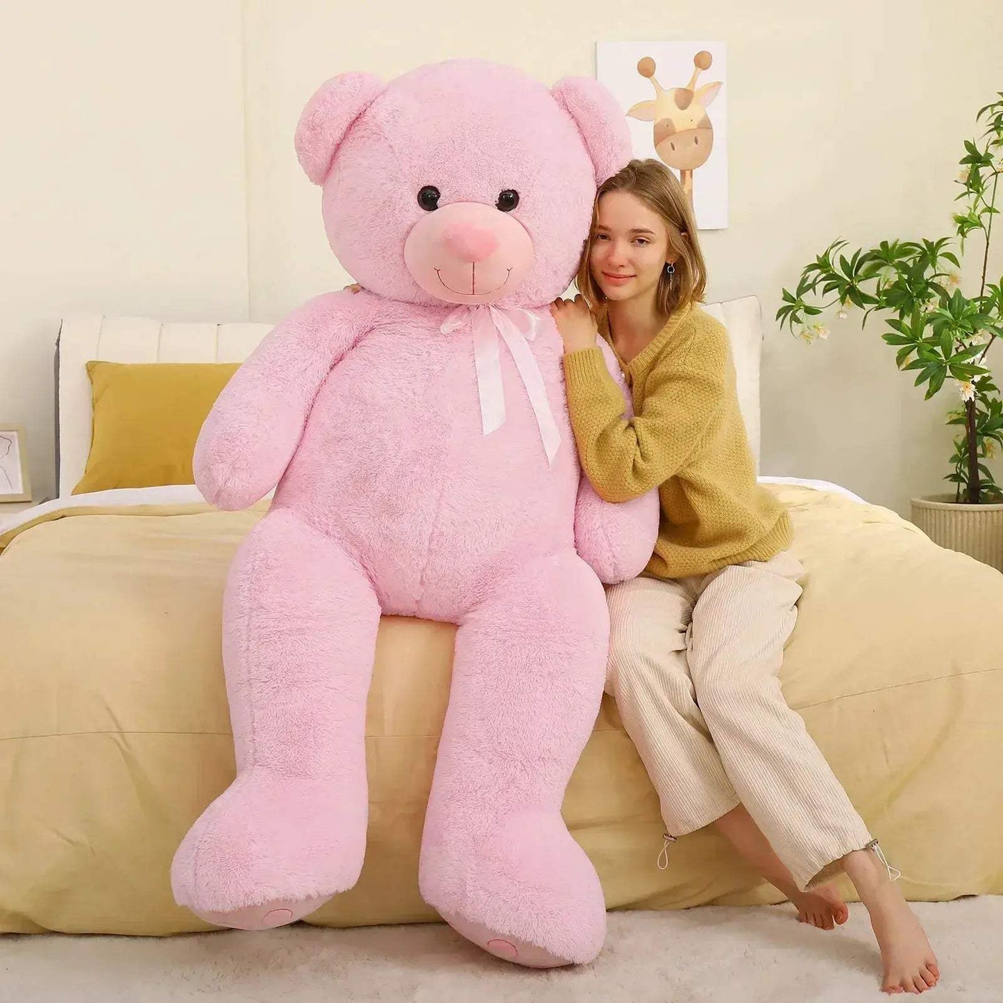  Giant Teddy Bear Pink Plush 5 Feet Valentines Gift -  ToylandEU™