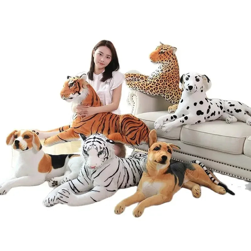 Giant Tiger Dog Plush Pillow Realistic Soft Toy Gift - ToylandEU