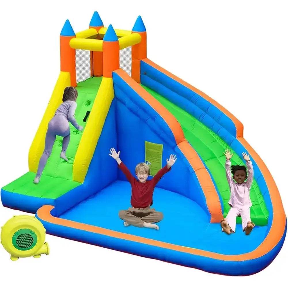 Giant Water Slide For Kids Backyard With Climbing Wall - ToylandEU