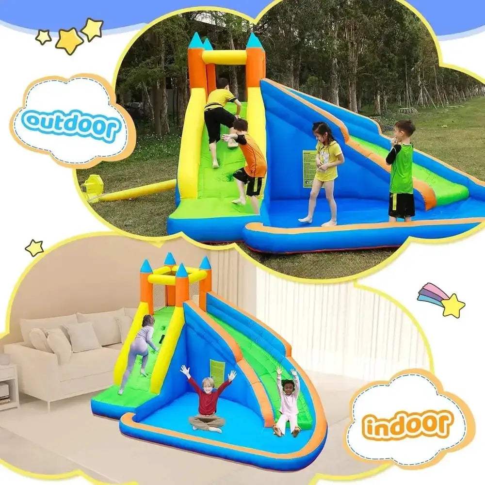 Giant Water Slide For Kids Backyard With Climbing Wall - ToylandEU