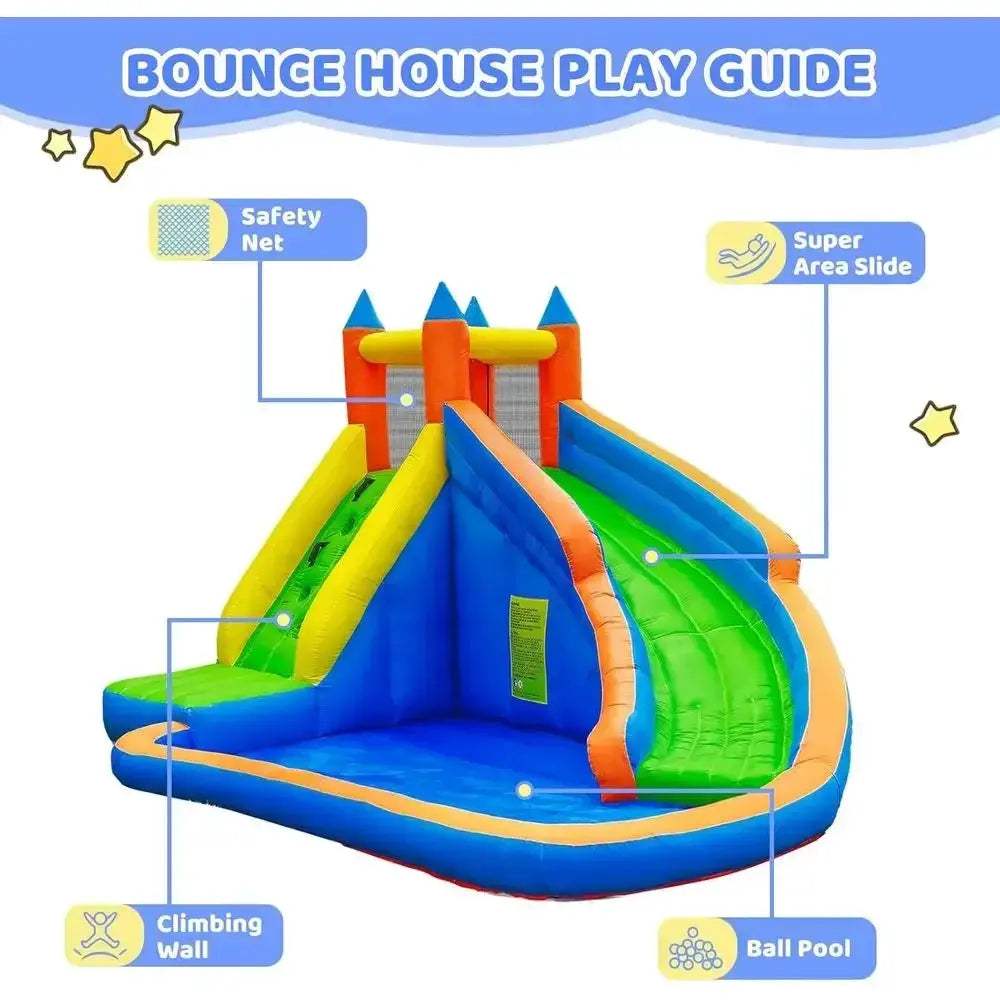 Giant Water Slide For Kids Backyard With Climbing Wall - ToylandEU