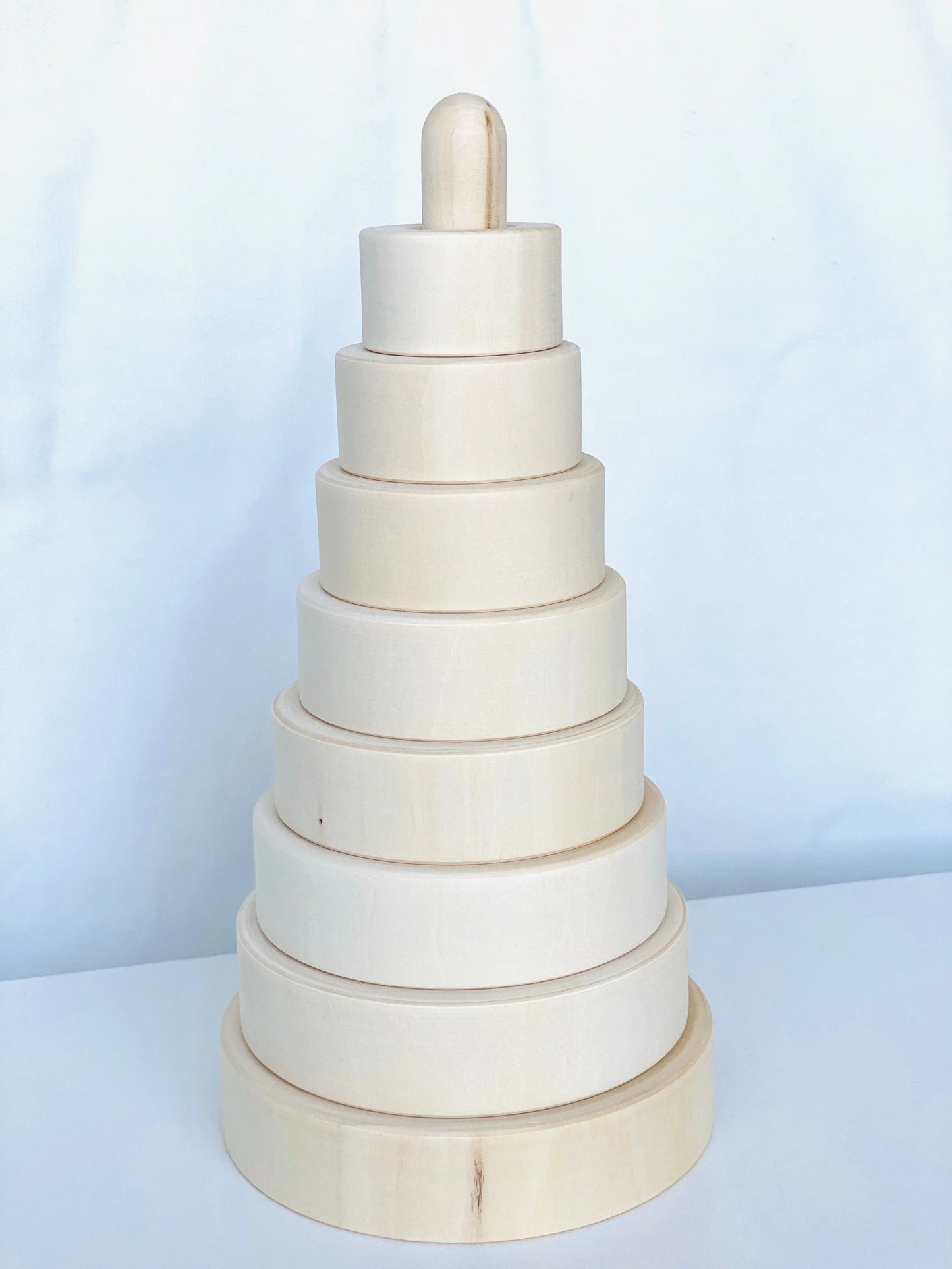 Giant Wooden Stacking Pyramid For DIY Natural Wood Toys - ToylandEU