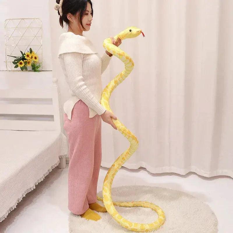  Giant Yellow Boa Snake Plush Realistic Soft Toy -  ToylandEU™