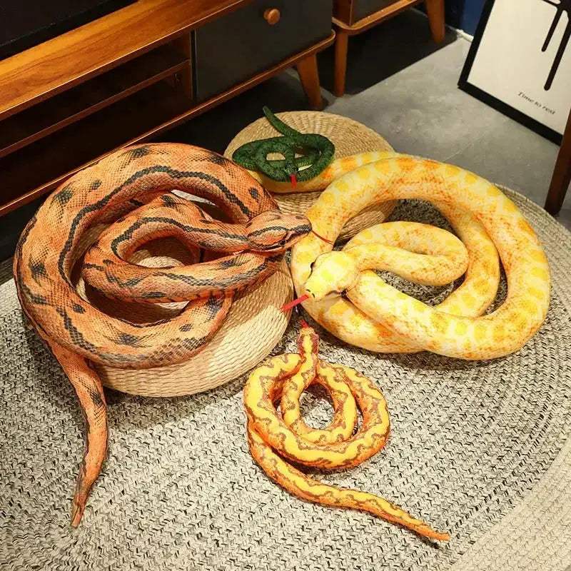 Gigantic 110 To 300cm Realistic Snake Plush Toy Soft Cushion - ToylandEU