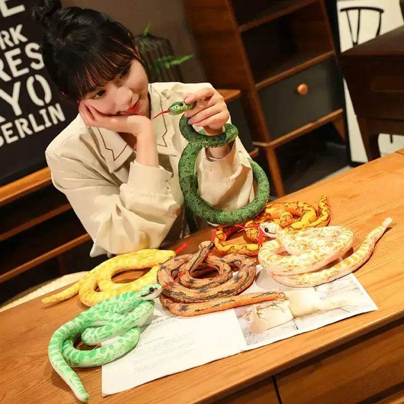 Gigantic 110 To 300cm Realistic Snake Plush Toy Soft Cushion - ToylandEU