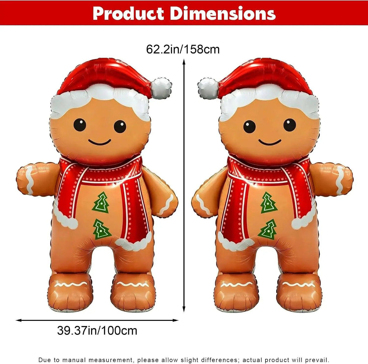 Gingerbread Balloons | 62-Inch Giant Size | Toylandeu™