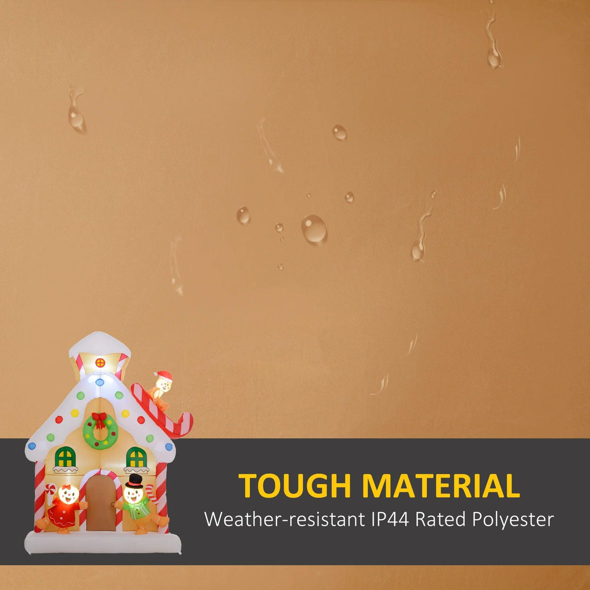 Gingerbread House Inflatable | 7 Ft Tall LED | Toylandeu™