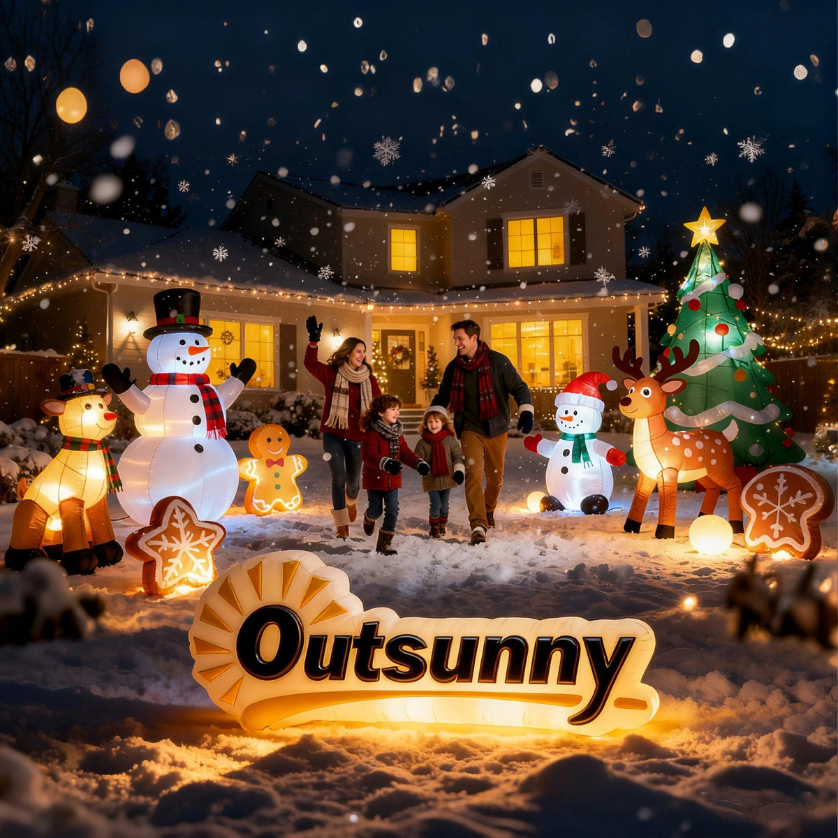Gingerbread House Inflatable | 7 Ft Tall LED | Toylandeu™