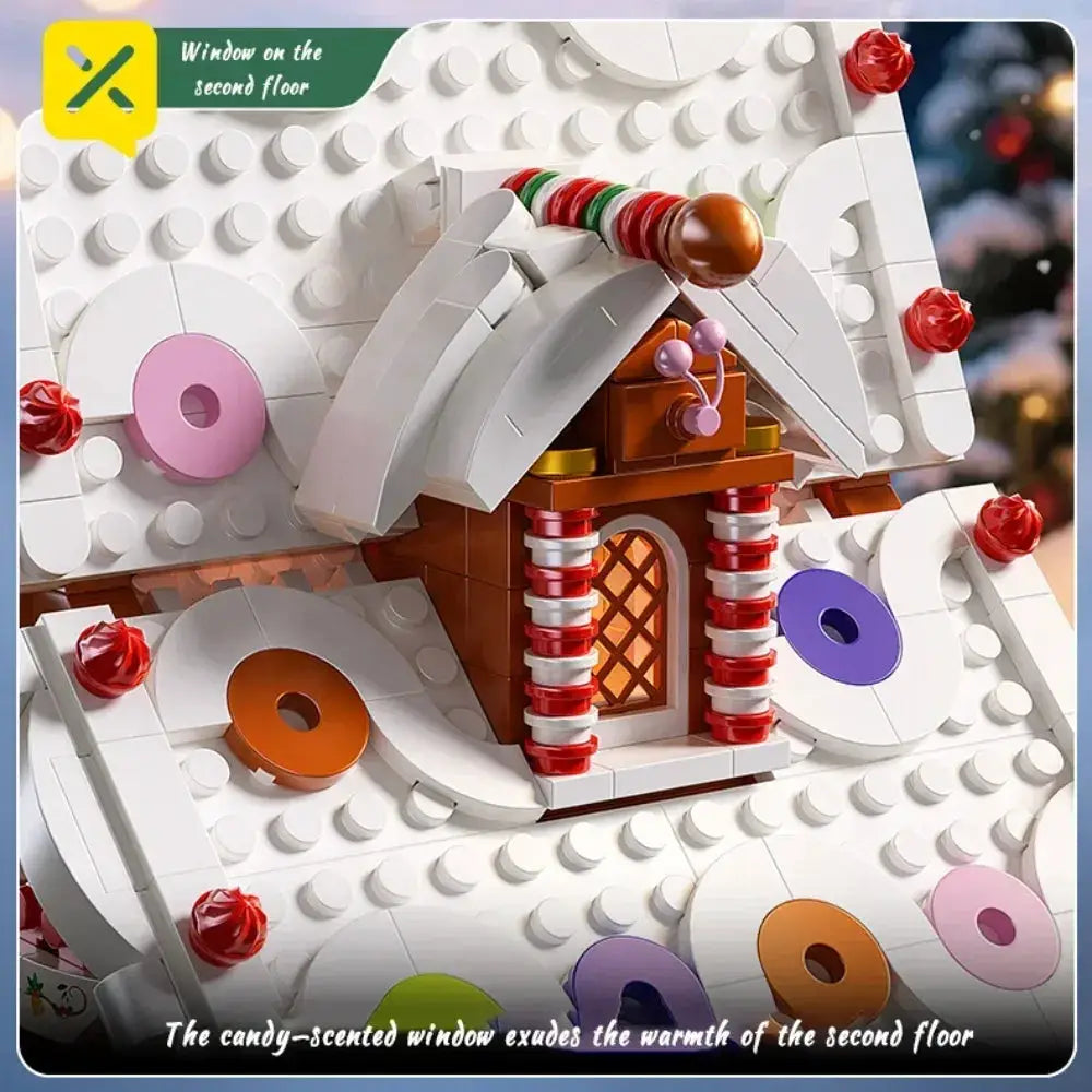 Gingerbread House Lego Compatible Building Blocks With LED Lights - ToylandEU