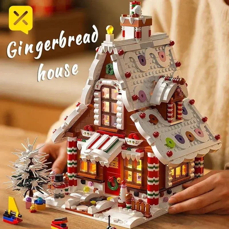 Gingerbread House Lego Compatible Building Blocks With LED Lights - ToylandEU