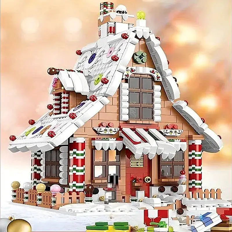 Gingerbread House Lego Compatible Building Blocks With LED Lights - ToylandEU