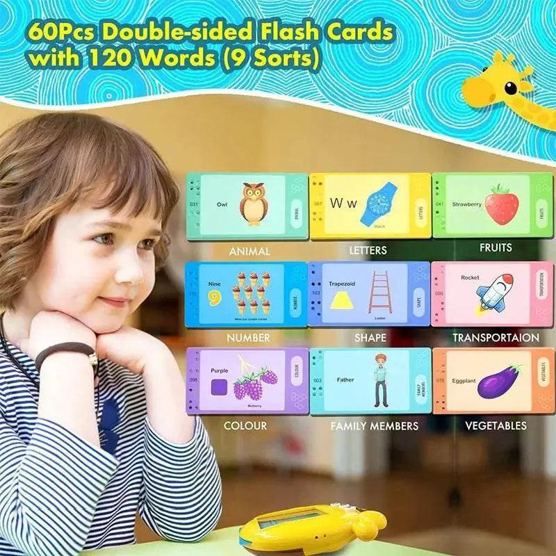  Giraffe Flash Card Reader Sight Words Language Games Learning English Russian Machine Kids Early Education Toy for Toddlers Gift -  ToylandEU™