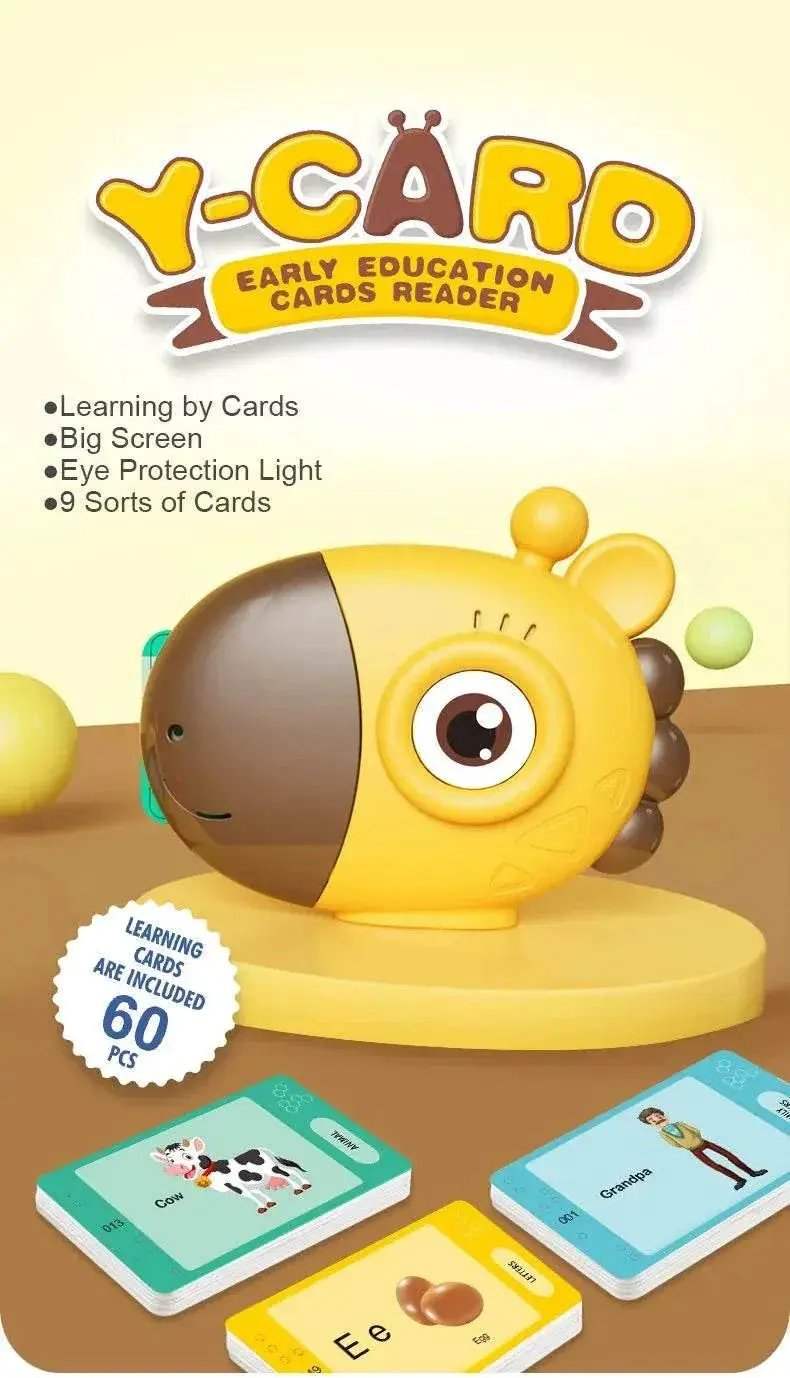 Giraffe Flash Card Reader Sight Words Language Games Learning English Russian Machine Kids Early Education Toy for Toddlers Gift - ToylandEU