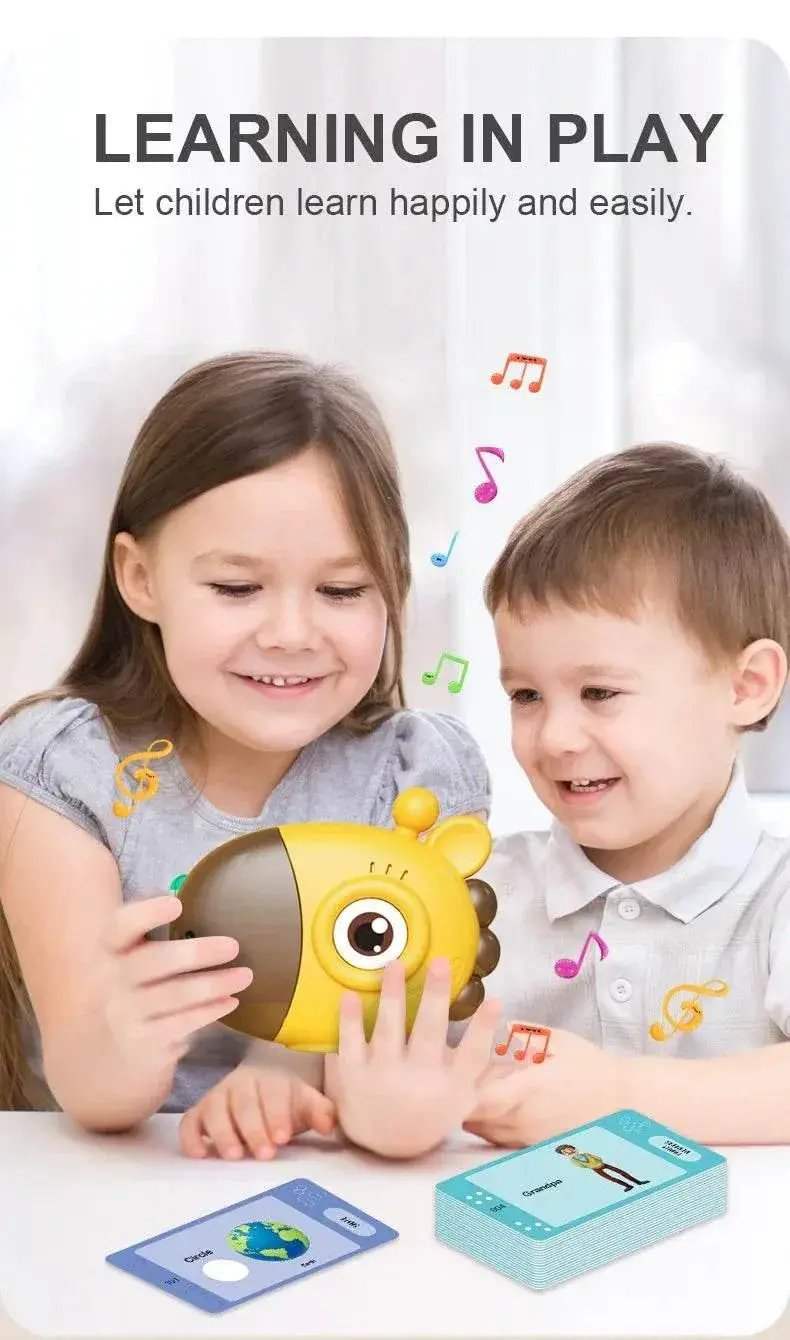Giraffe Flash Card Reader Sight Words Language Games Learning English Russian Machine Kids Early Education Toy for Toddlers Gift - ToylandEU