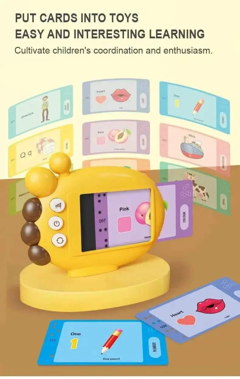 Giraffe Flash Card Reader Sight Words Language Games Learning English Russian Machine Kids Early Education Toy for Toddlers Gift - ToylandEU