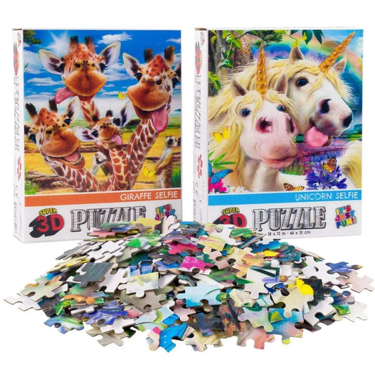  Giraffe and Unicorn Selfie 3D Lenticular Jigsaw Puzzles -  ToylandEU™