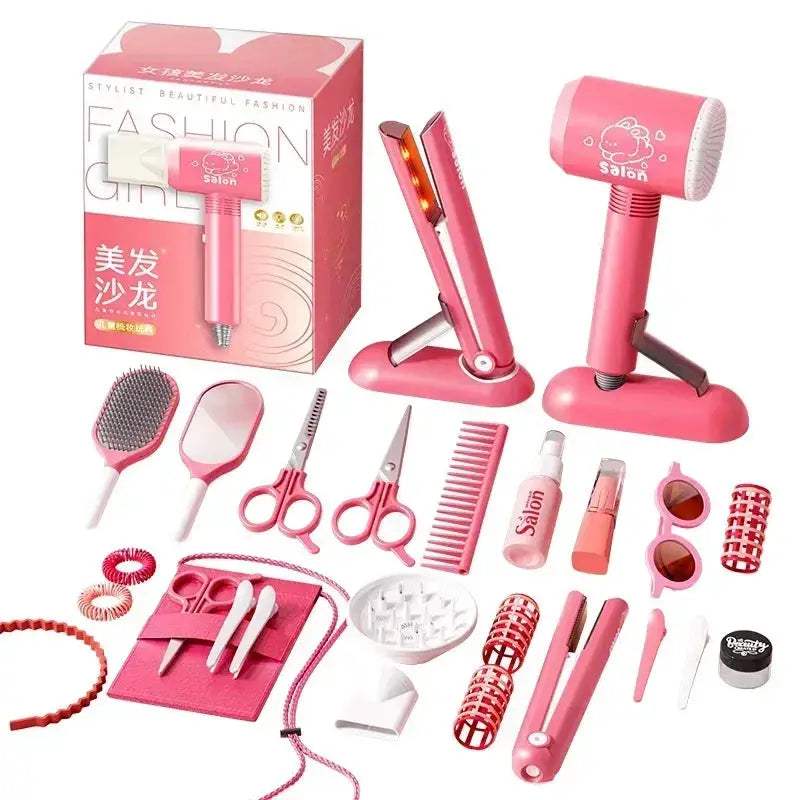 Girls Beauty Salon Kit Playset For Realistic Pretend Hairstyles - ToylandEU
