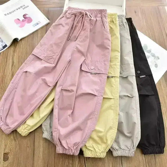  Girls Cargo Joggers Breathable Elastic Ankle Pants -  ToylandEU™