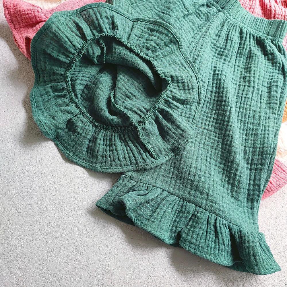  Girls Cotton Ruffle Loose Pants Elastic Waist Premium -  ToylandEU™