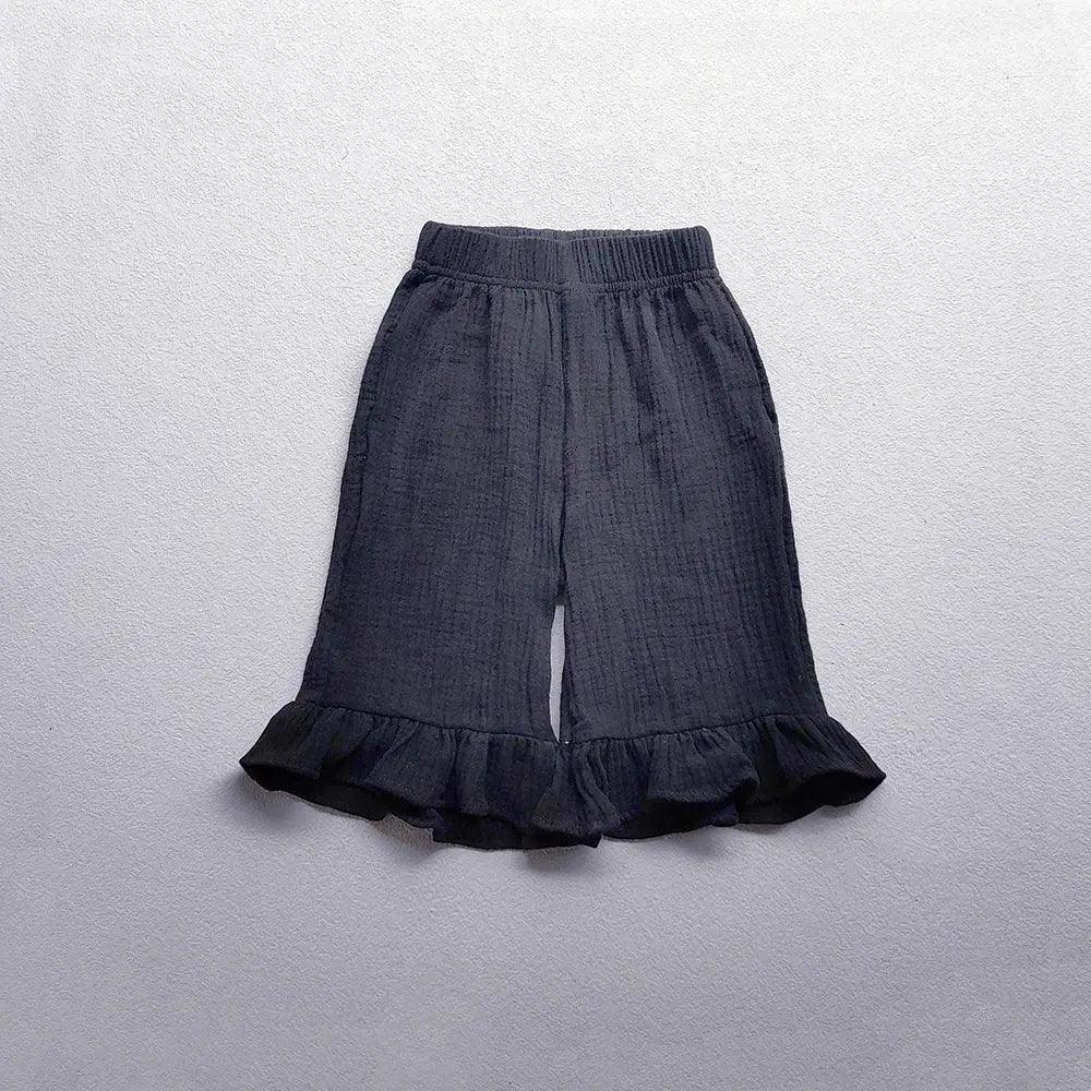  Girls Cotton Ruffle Loose Pants Elastic Waist Premium -  ToylandEU™