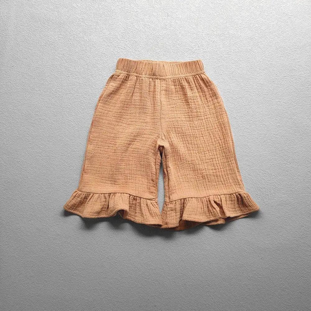  Girls Cotton Ruffle Loose Pants Elastic Waist Premium -  ToylandEU™