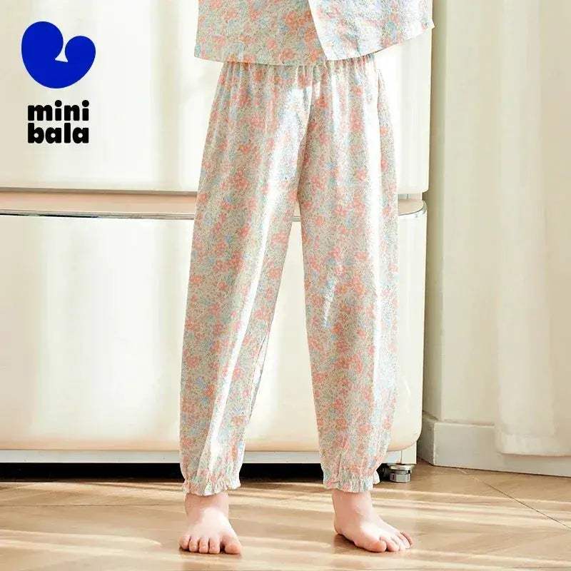 Girls Cotton Sleep Pants Breathable Summer Loungewear For Bedtime - ToylandEU