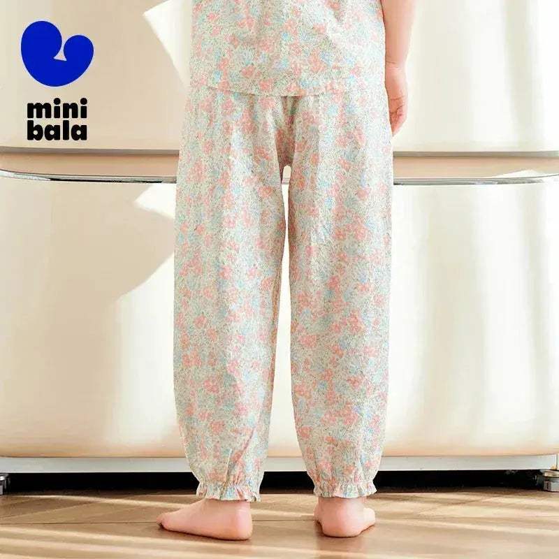 Girls Cotton Sleep Pants Breathable Summer Loungewear For Bedtime - ToylandEU