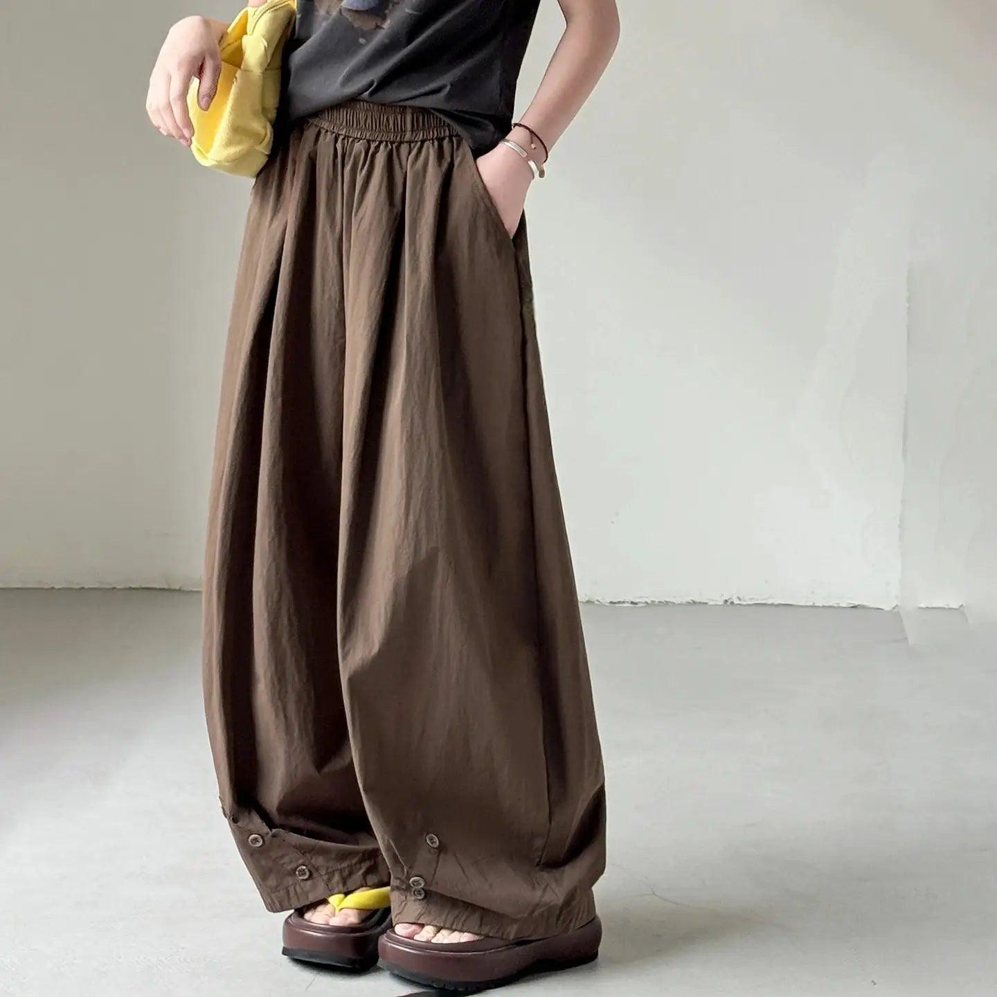  Girls Elastic Waist Wide Leg Pants Korean Style Comfort -  ToylandEU™