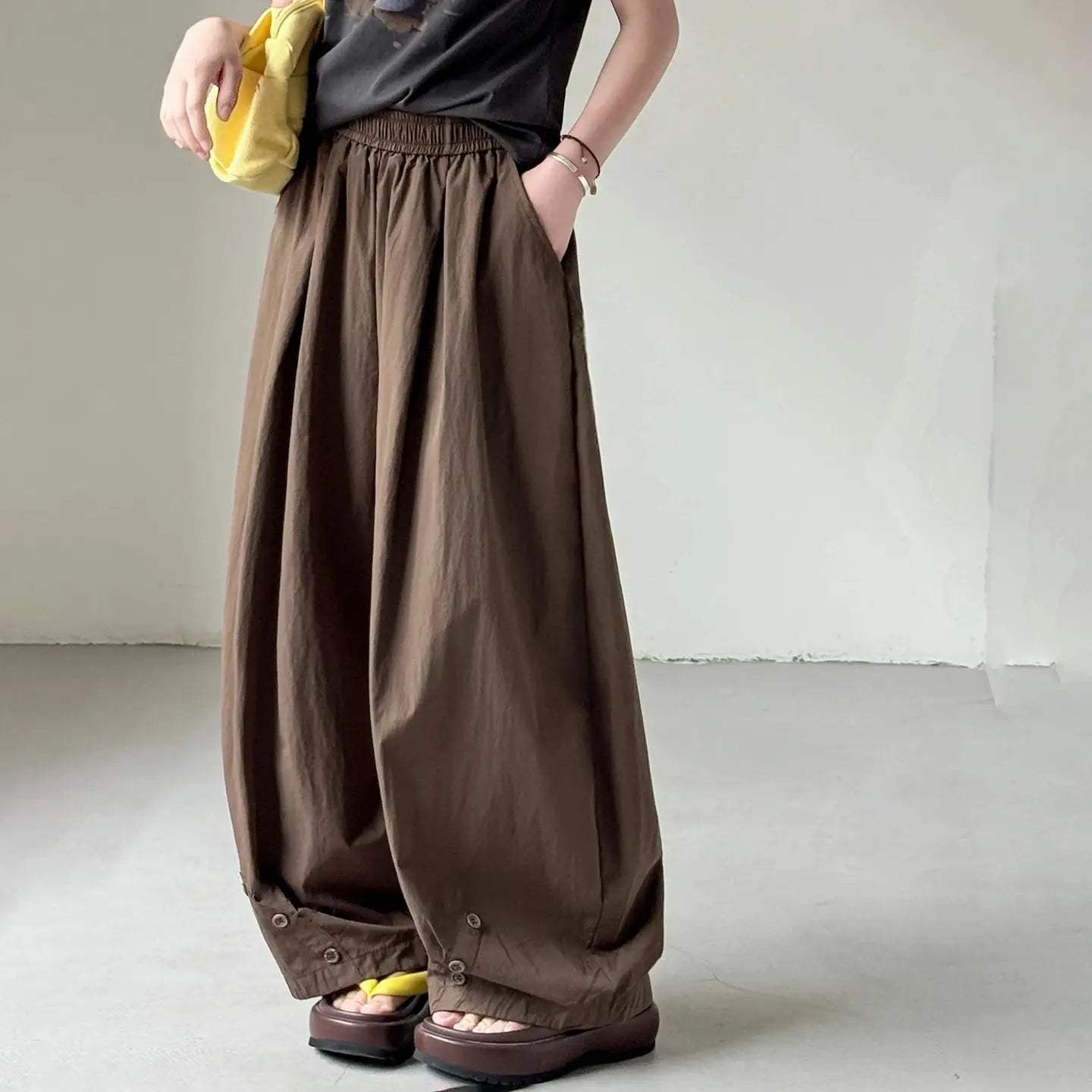  Girls Elastic Waist Wide Leg Pants Korean Style Comfort -  ToylandEU™
