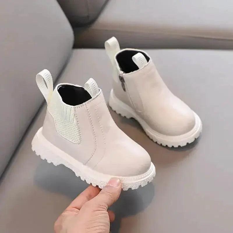  Girls' Embroidered Cherry Short Boots - Soft PU Ankle Fashion Footwear for Kids 2025 Spring Autumn -  ToylandEU™