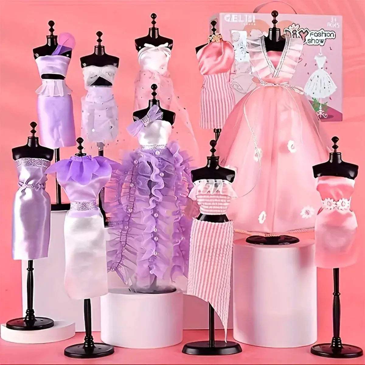 Girls Fashion Designer Kit DIY Paste Art Craft Creative Gift - ToylandEU