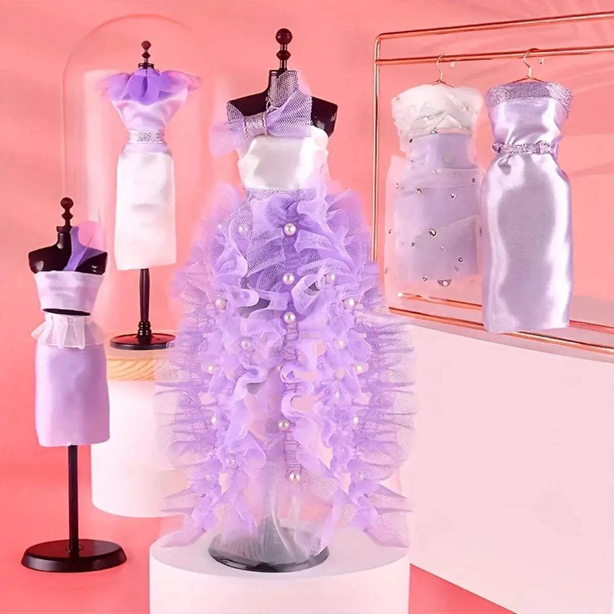 Girls Fashion Designer Kit DIY Paste Art Craft Creative Gift - ToylandEU