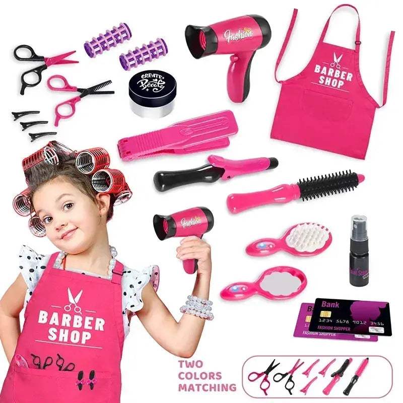 Girls Hairdresser Kit With Accessories And Apron For Creative Play - ToylandEU