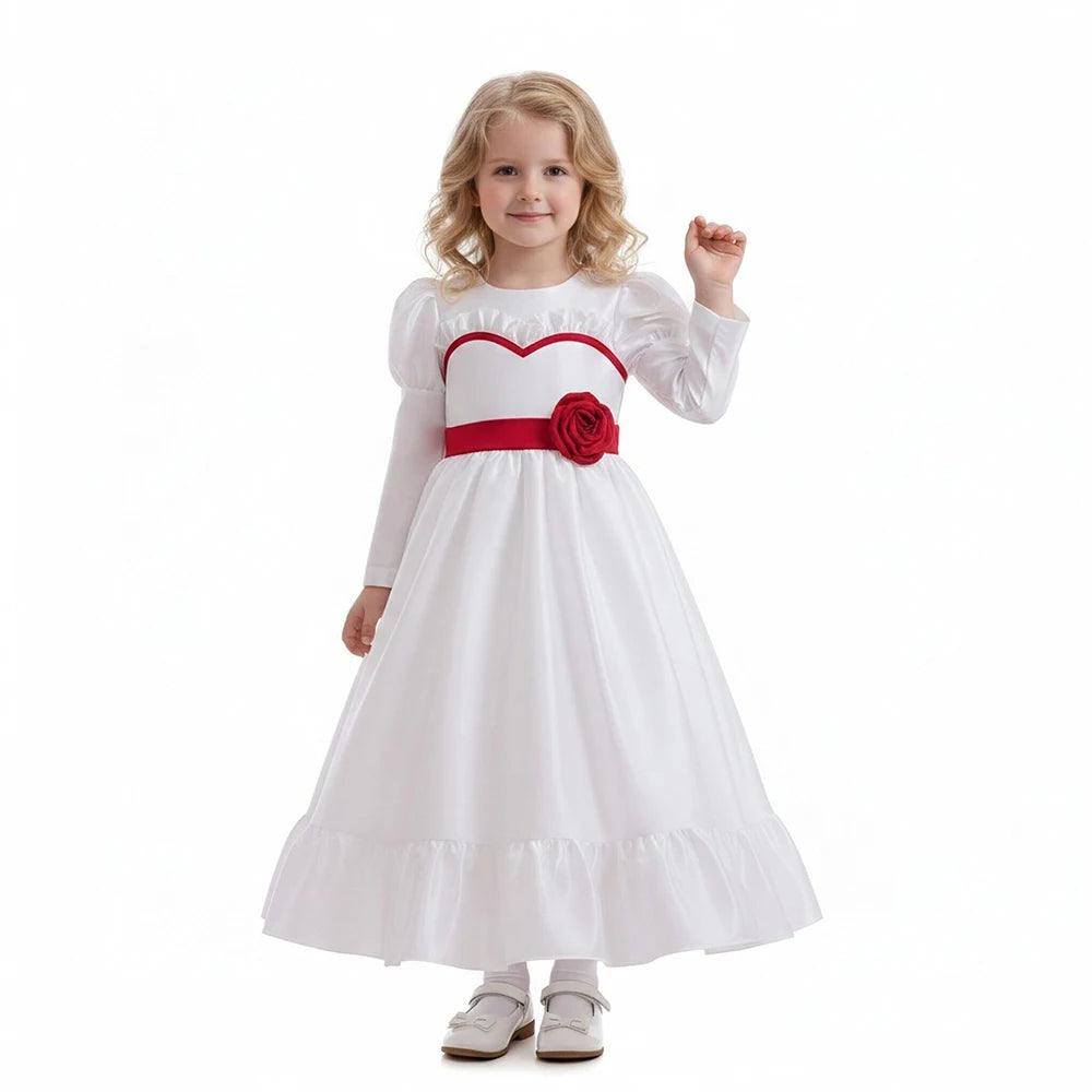 Girls Halloween Costume | Annabelle White Dress | Toylandeu™