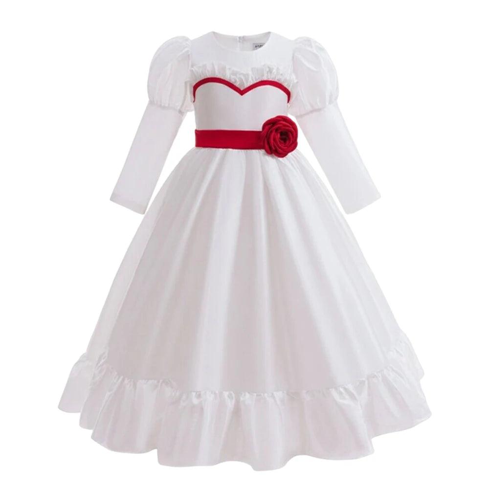 Girls Halloween Costume | Annabelle White Dress | Toylandeu™