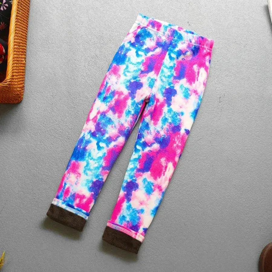  Girls Leggings Floral Print Thick Warm Winter Cozy -  ToylandEU™