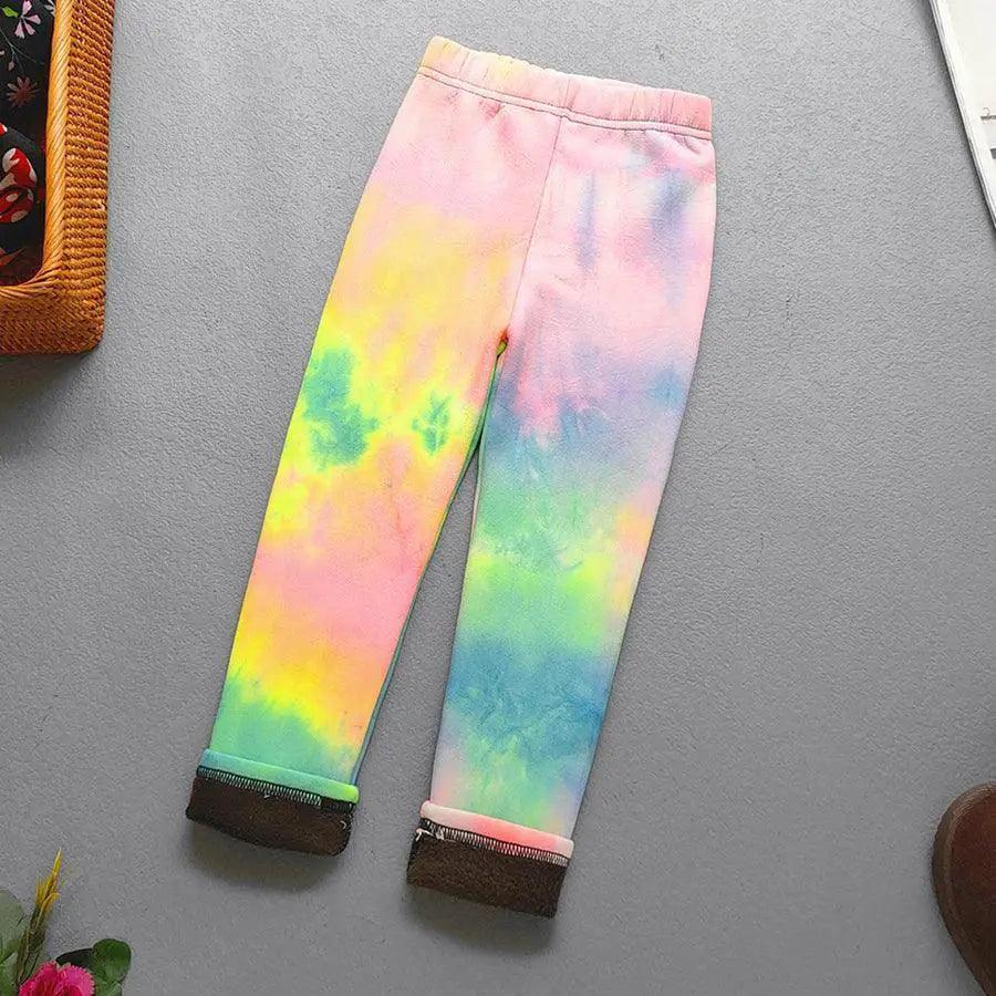  Girls Leggings Floral Print Thick Warm Winter Cozy -  ToylandEU™