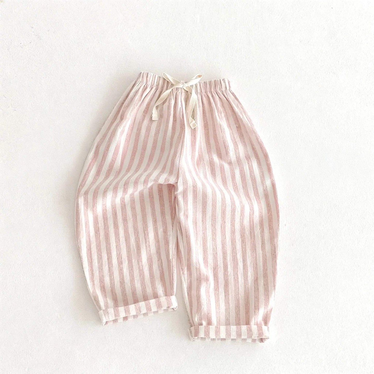  Girls Linen Pants With Pockets Striped Casual Summer -  ToylandEU™