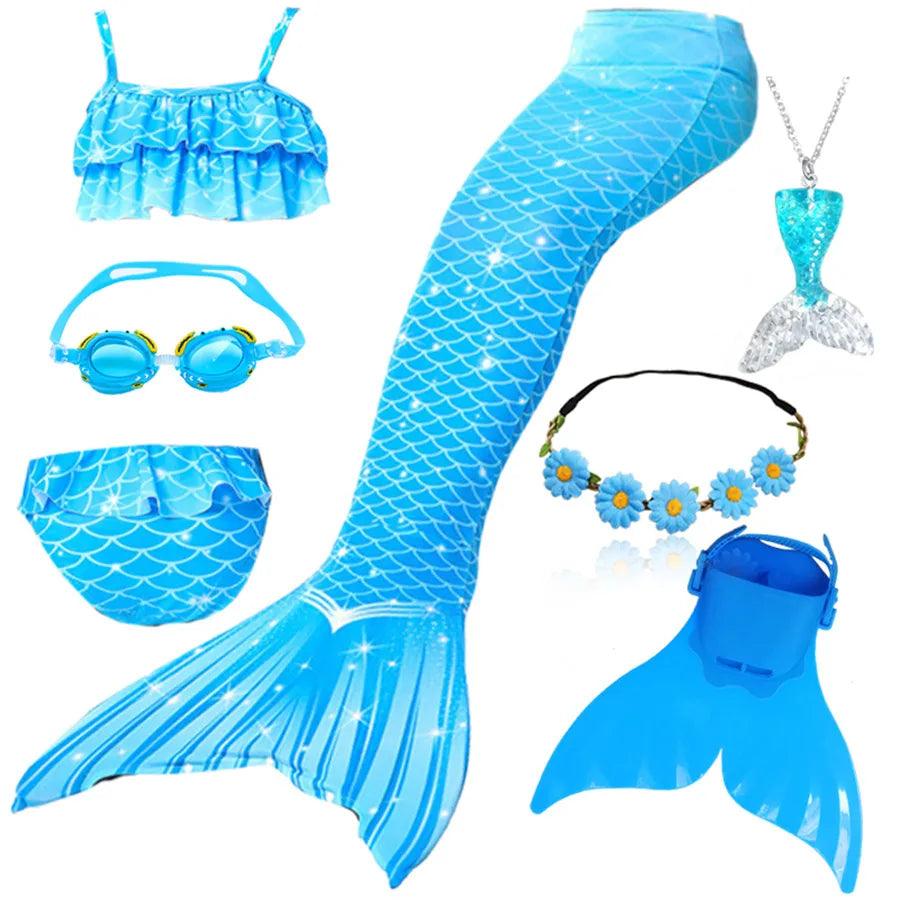 Girls Mermaid Tail Costume | Swimmable | Toylandeu™